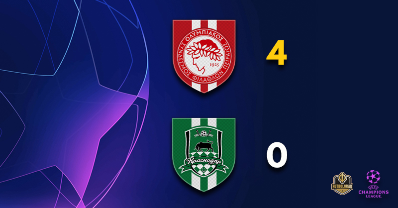 Olympiacos v Krasnodar – Champions League – Report Olympiacos v Krasnodar – Champions League – Report