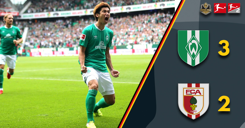Werder Bremen nervously hold on to edge past Augsburg